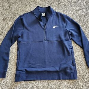 Nike Men's Navy Half Zip-Up Sweater